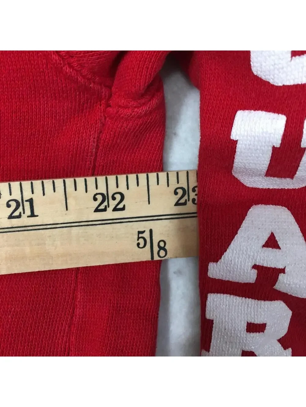 Vintage Lifeguard SANTA CRUZ Beach California Red Hoodie Sweatshirt MED - Picture 6 of 9